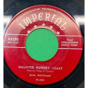 Slim Whitman Haunted Hungry Heart / Roll On Silvery Moon 45 Country Imperial VG+
